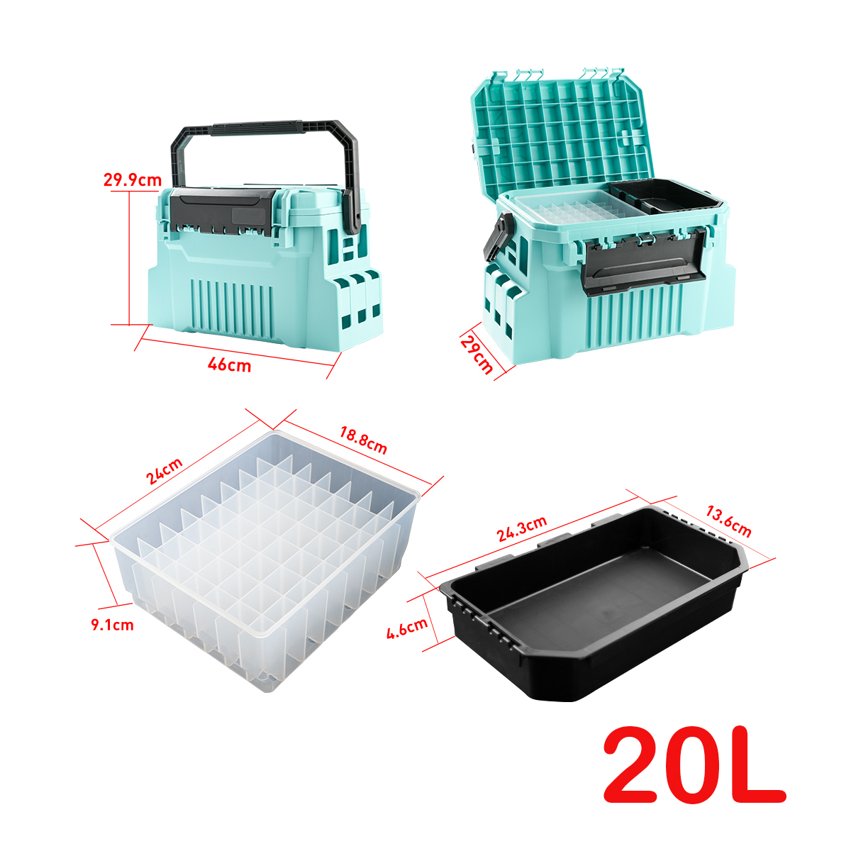 20L FIshing tackle box with eg - огляд і ціна Fishing Kayak Crate